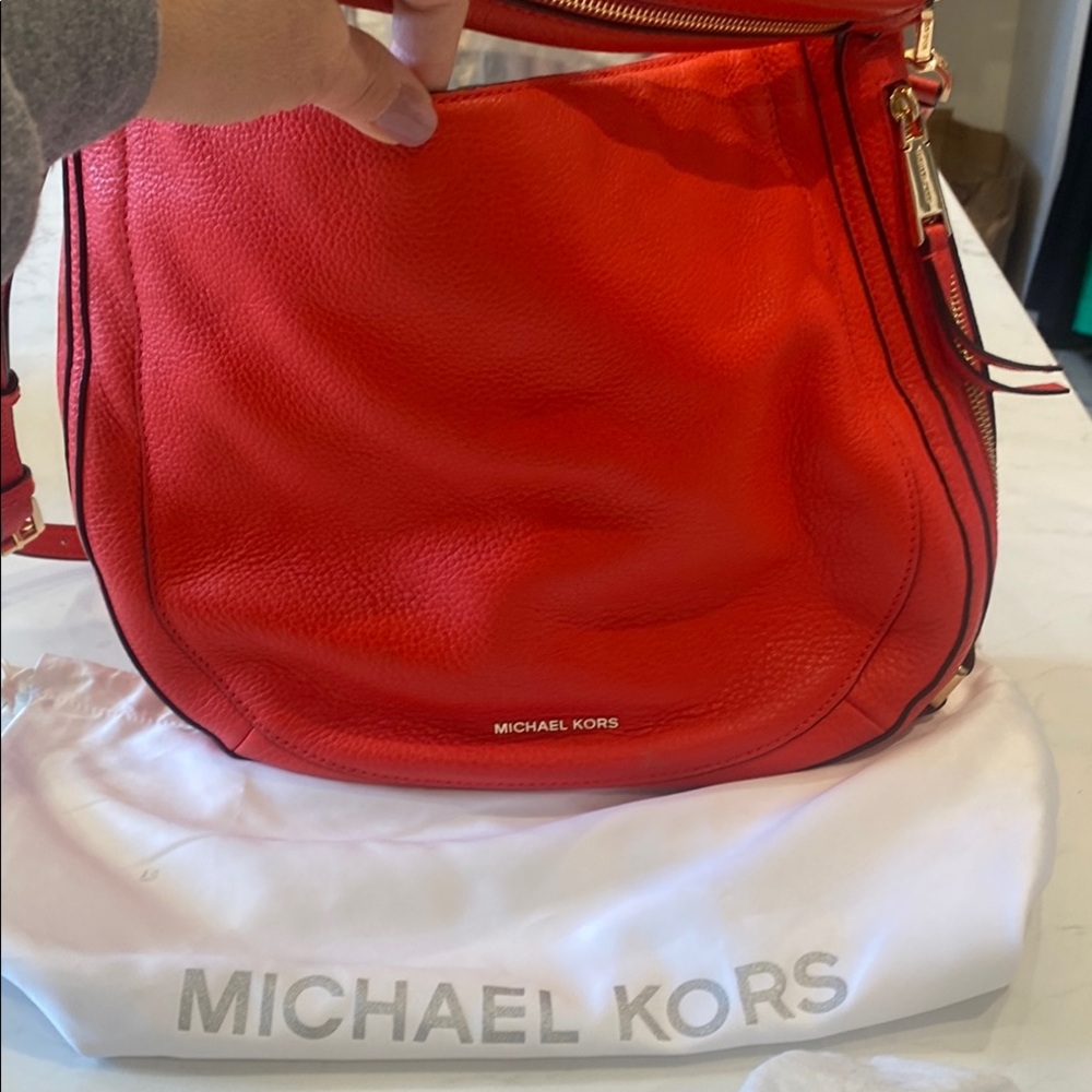 Michael Kors Red Leather Women's Bag